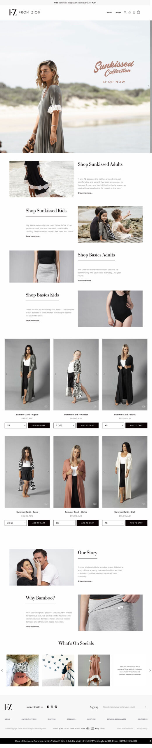 Website Design & Development for From Zion