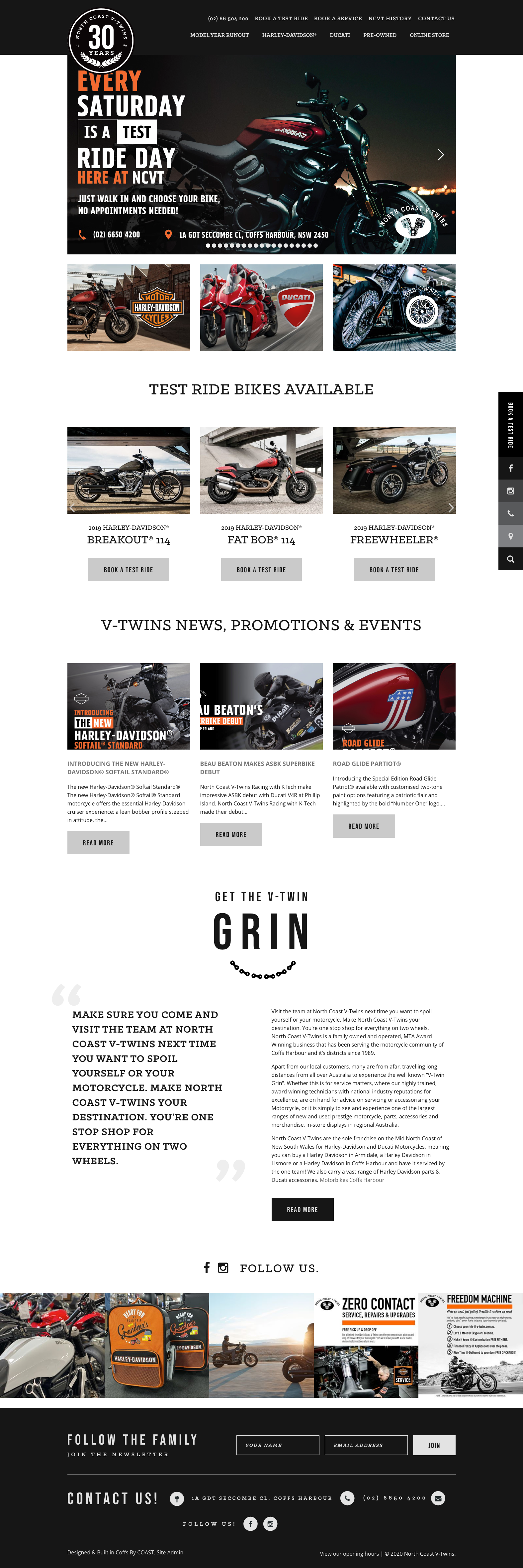 Website Design & Development for North Coast V-Twins