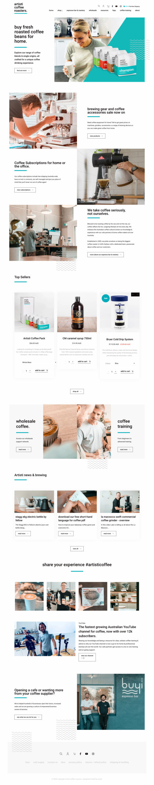Website Design & Development for Artisti