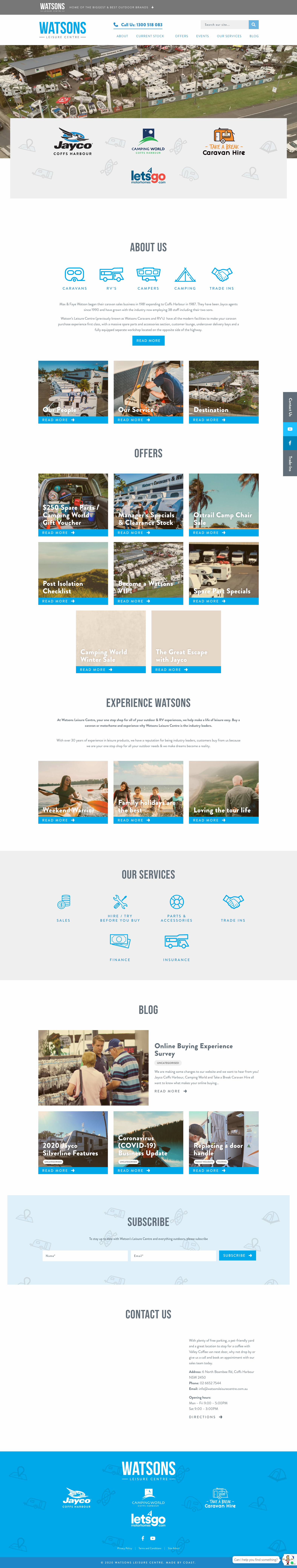 Website Design & Development for Watsons Leisure Centre