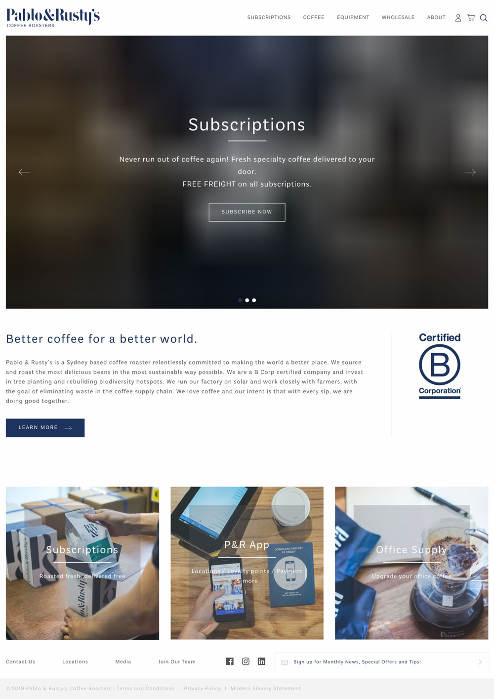 Website Design & Development for Pablo & Rusty’s