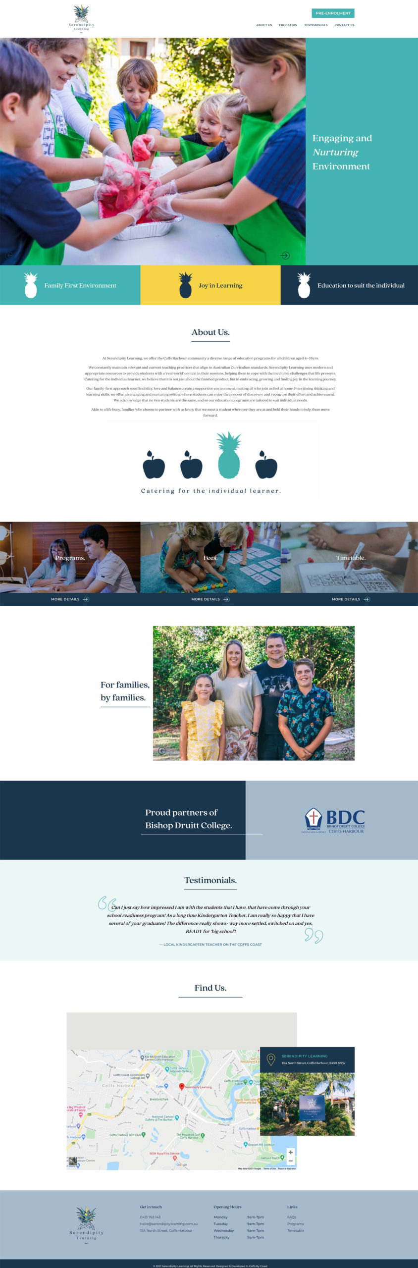 Website Design & Development for Serendipity Learning