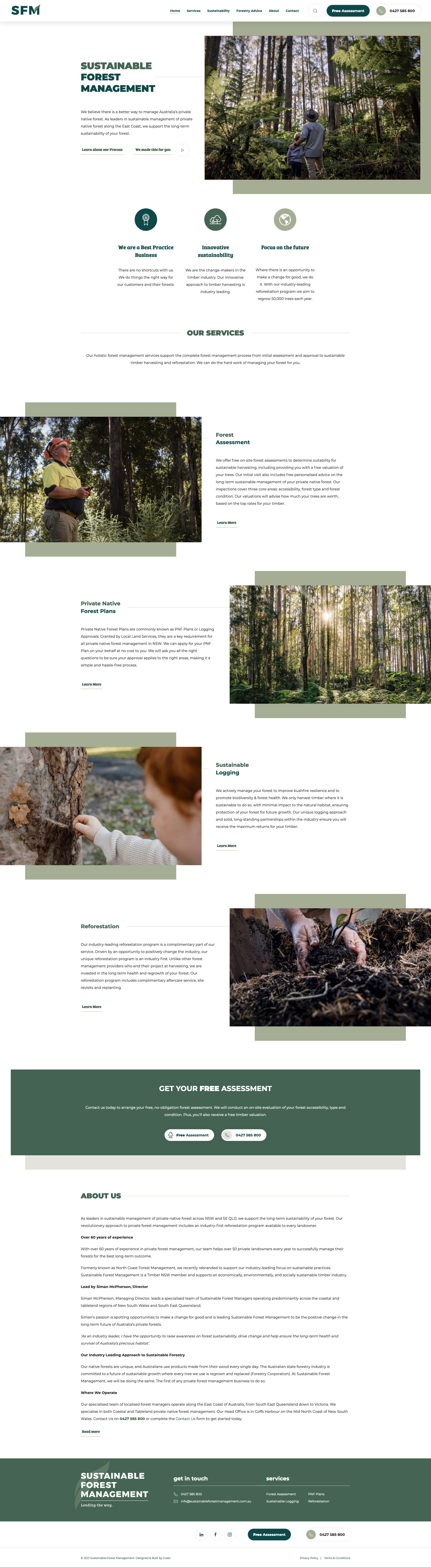 Website Design & Development for Sustainable Forest Management Holistic Marketing & Digital