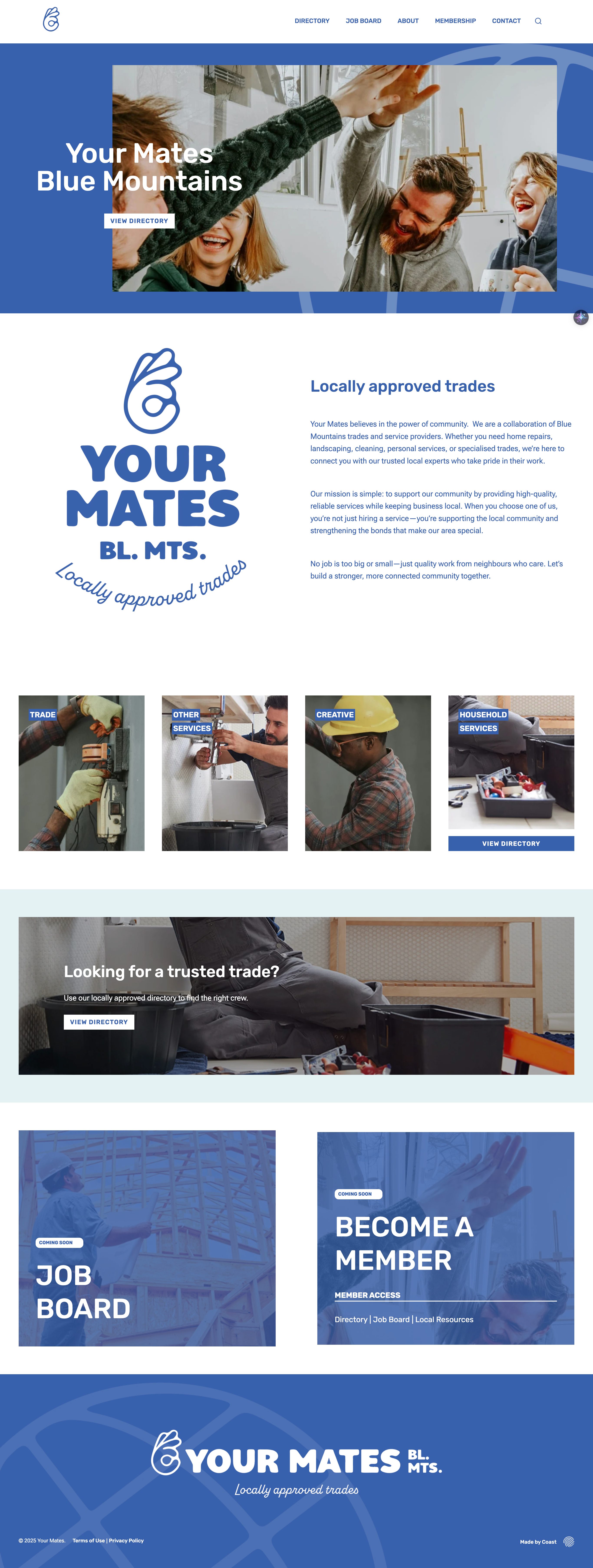 Website Design & Development for Your Mates Branding + Digital Design