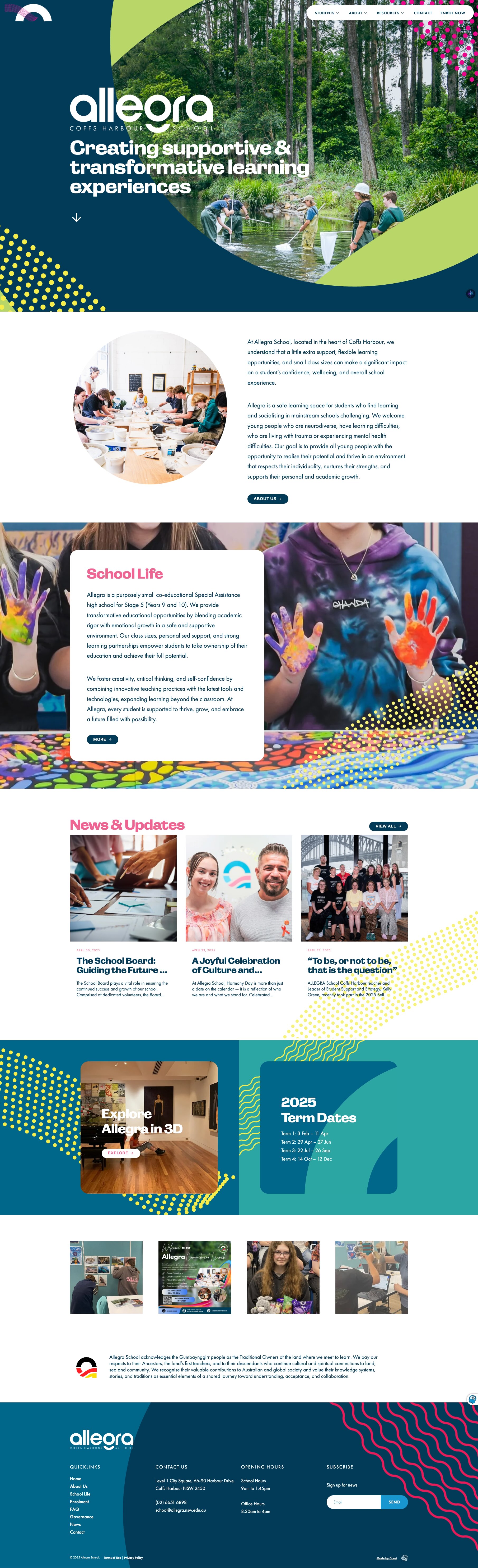 Website Design & Development for Allegra School – A Visual Evolution